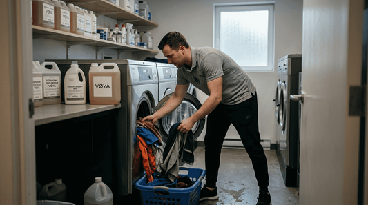 L’équipe de la salle de sport s’occupe du lavage des tenues en privilégiant des méthodes respectueuses de l’environnement.