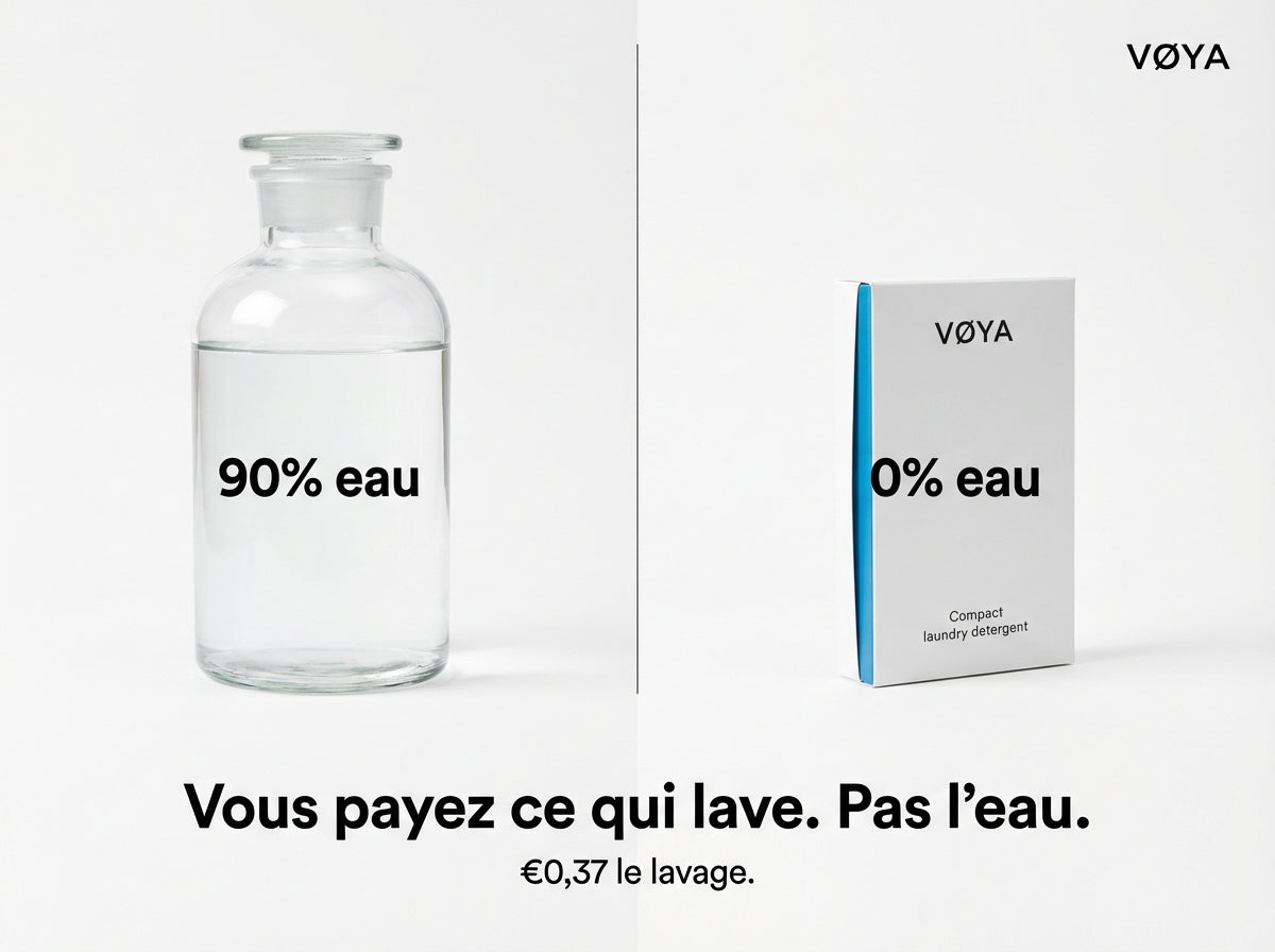 VØYA Feuilles de lessive - Pack Découverte - 7 Parfums - 70 lavages