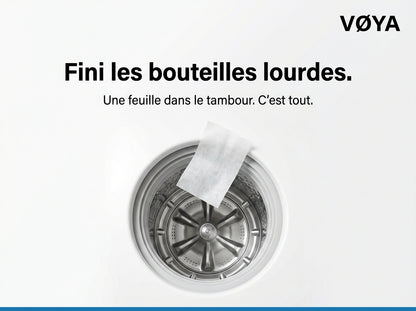 VØYA Feuilles de lessive - Pack Découverte - 7 Parfums - 70 lavages