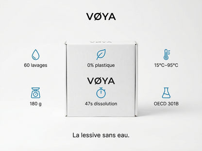 VØYA Feuilles de lessive - Pack Découverte - 7 Parfums - 70 lavages